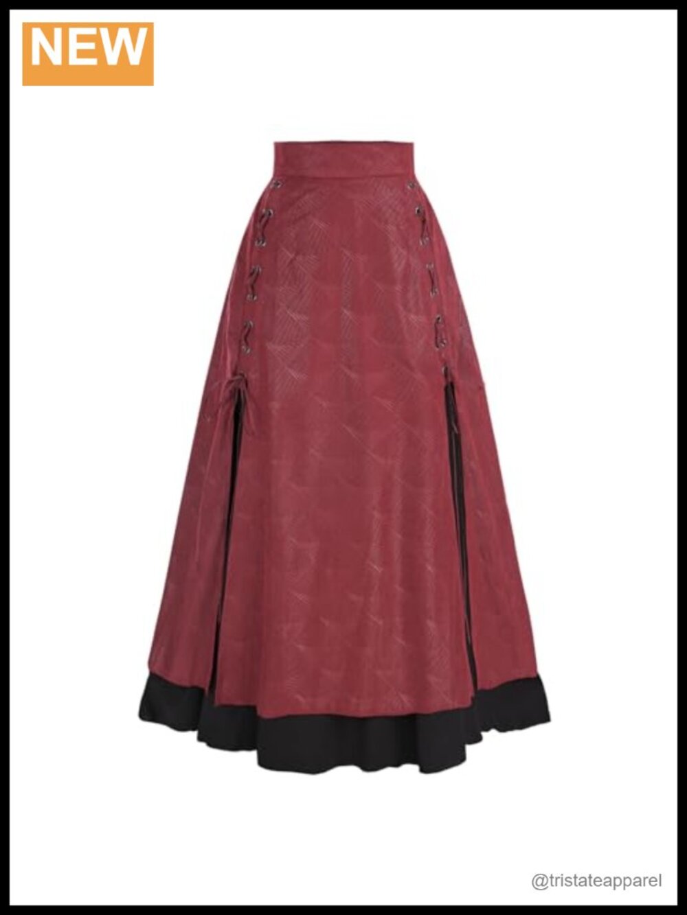 Renaissance High Low Maxi Skirt Elastic Waist with Pockets